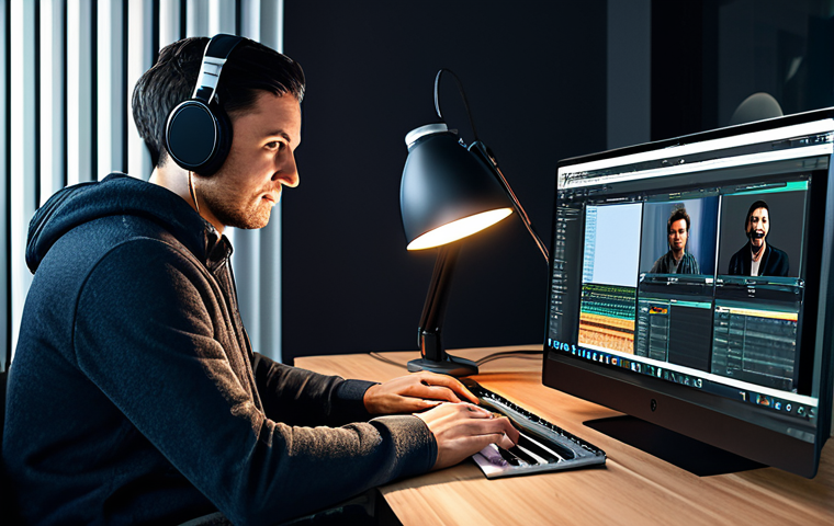 작곡가의 창작 기반 시설 관리 - Inspiring Workspace**

"A bright and airy music studio, desk with organized tools, natural light str...