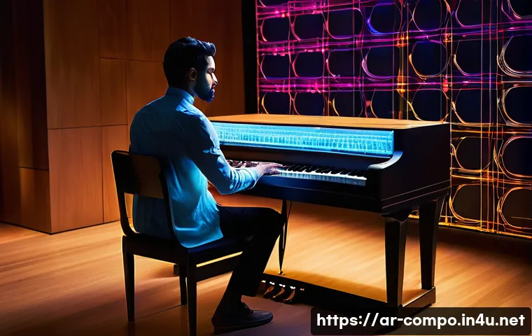 작곡가 이론 교육 과정 - Prompt for AI as a Creative Partner and Bridging Tradition:**
"A male composer in his late 20s, with...